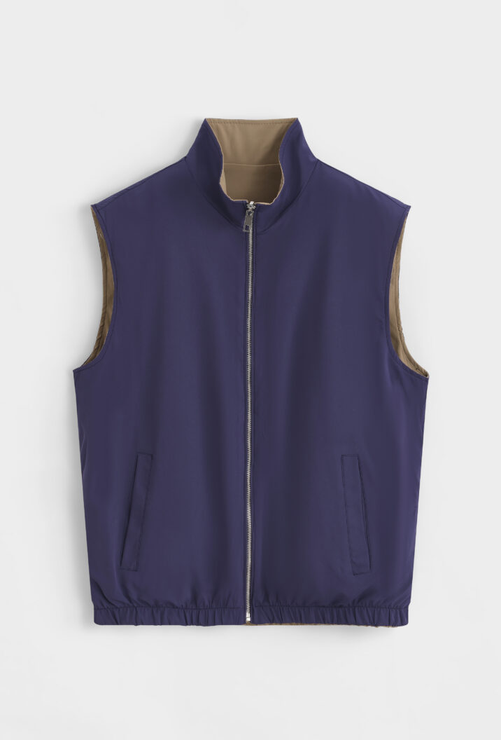The New Reversible Bodywarmer - Navy/Camel