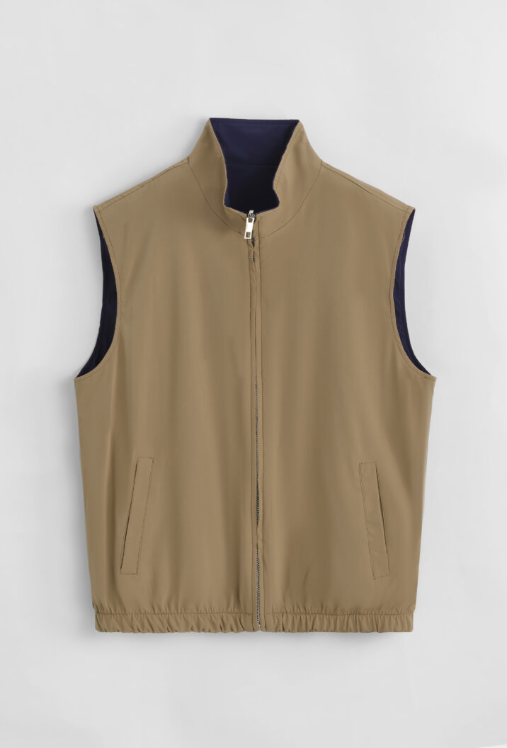The New Reversible Bodywarmer - Navy/Camel