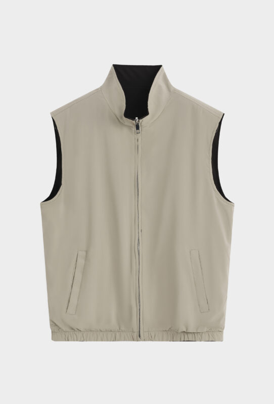 The New Reversible Bodywarmer - Black/Beige