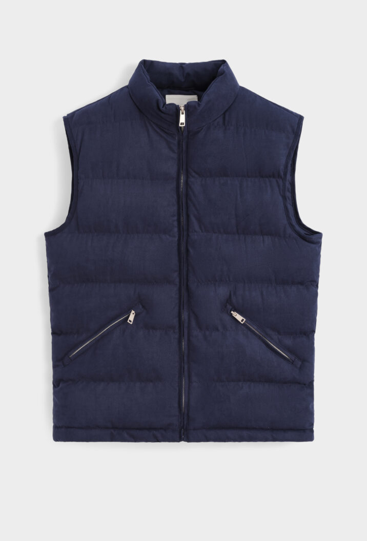 Manilo Suede Bodywarmer - Navy