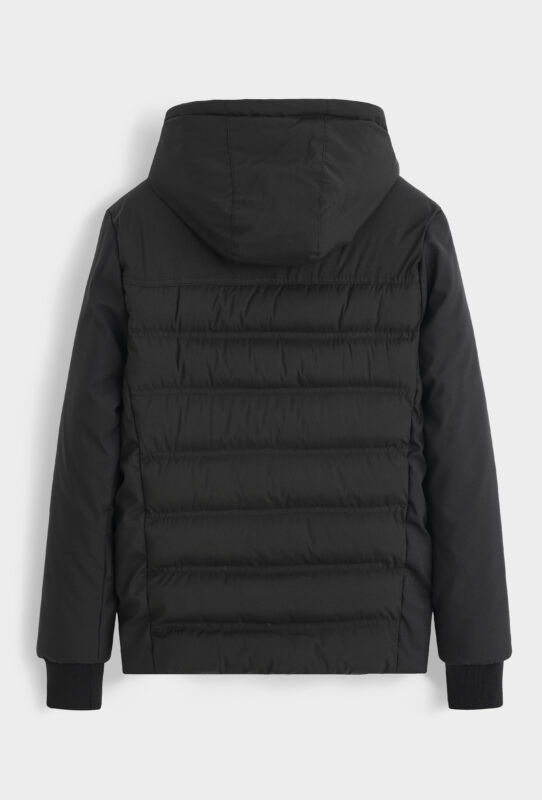 Hooded Padded Jacket - Black