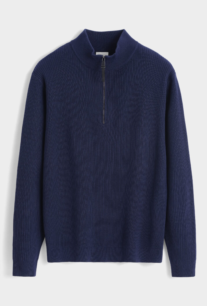 Quarter Zip Sweater - Navy