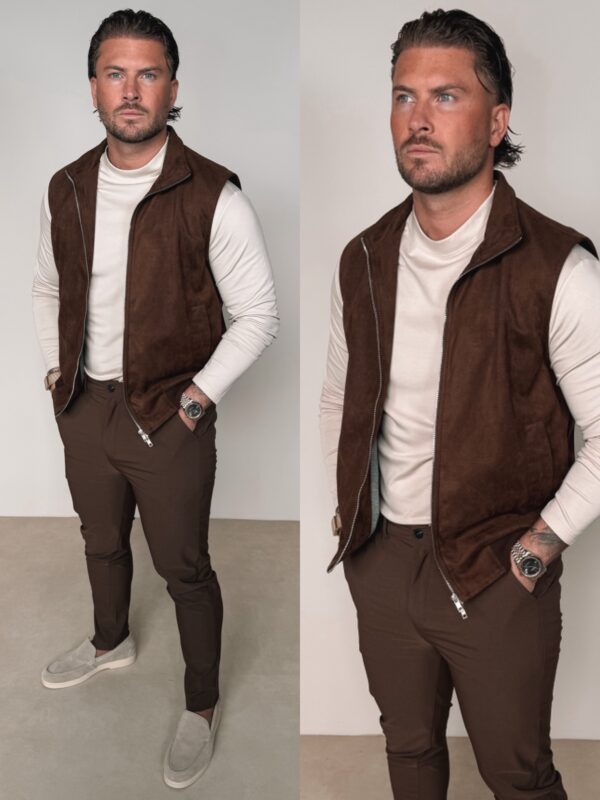 IMG_3140 Suede Bodywarmer - Choco