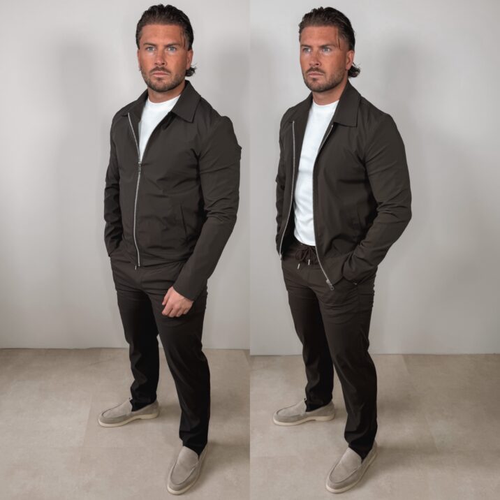 Elastische Tracksuit - Choco