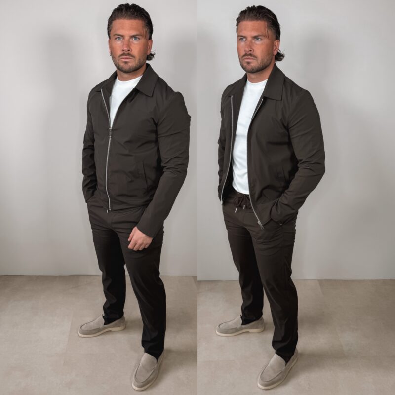 Elastische Tracksuit - Choco