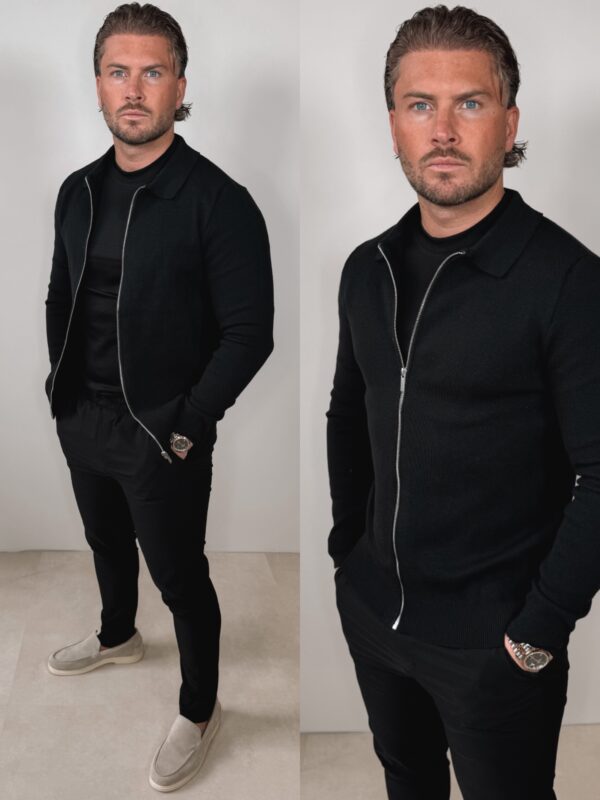 IMG_3149 Knitted Overshirt - Black