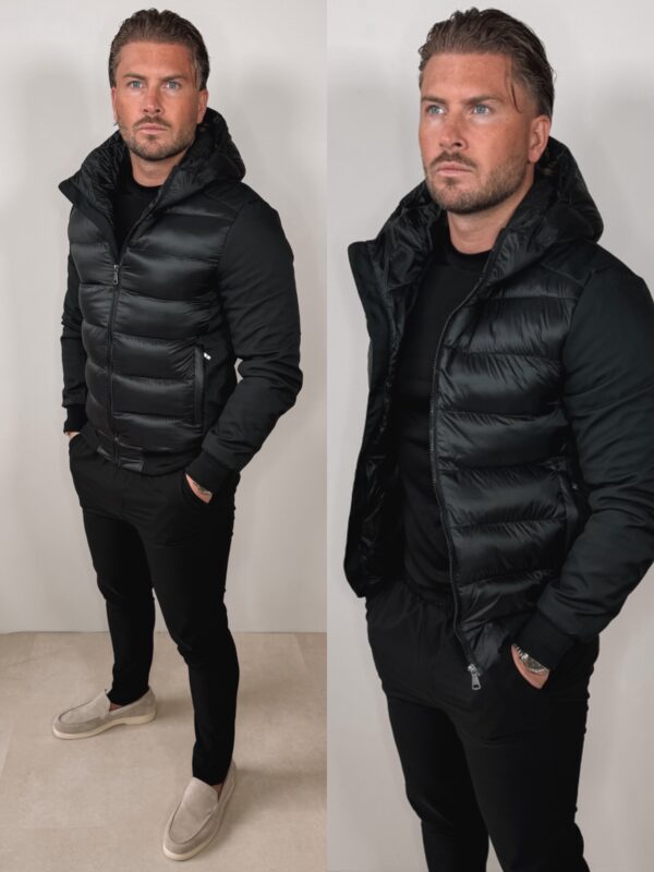IMG_3150 Hooded Padded Jacket - Black