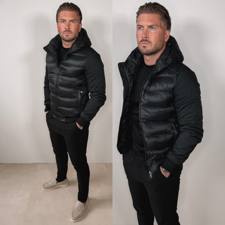 Hooded Padded Jacket - Black