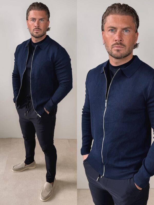 IMG_3161 Knitted Overshirt - Navy