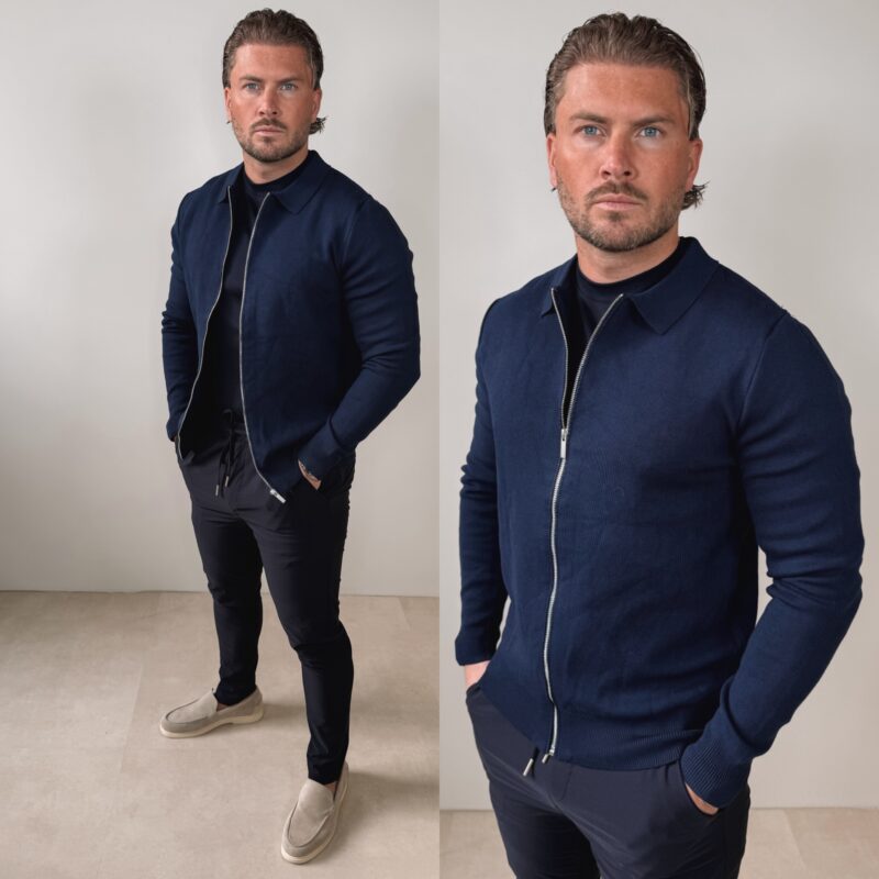 Knitted Overshirt - Navy