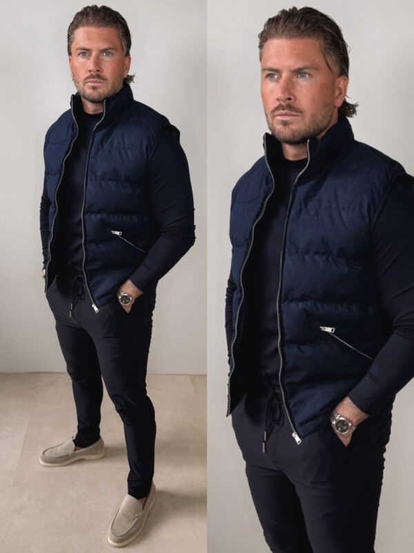 IMG_3163 Manilo Suede Bodywarmer - Navy