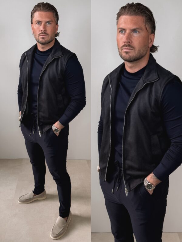 IMG_3164 Suede Bodywarmer - darkblue