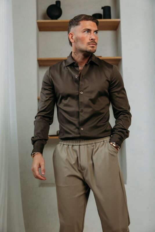 Premium Manilo Double Mercerized Blouse - Choco