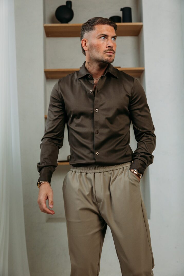 Premium Manilo Double Mercerized Blouse - Choco