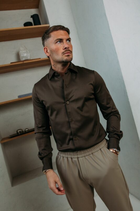 Premium Manilo Double Mercerized Blouse - Choco