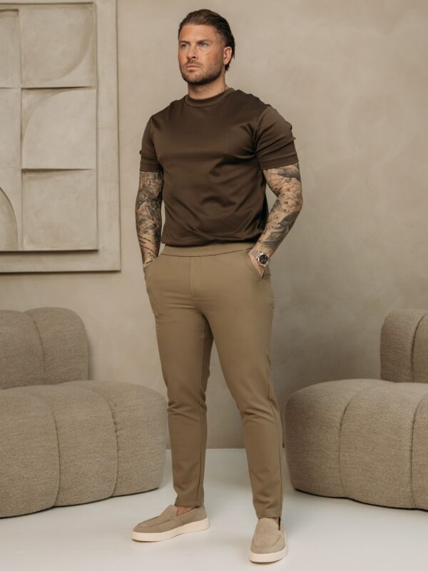 Double Mercerized Glans T-shirt - Coffee