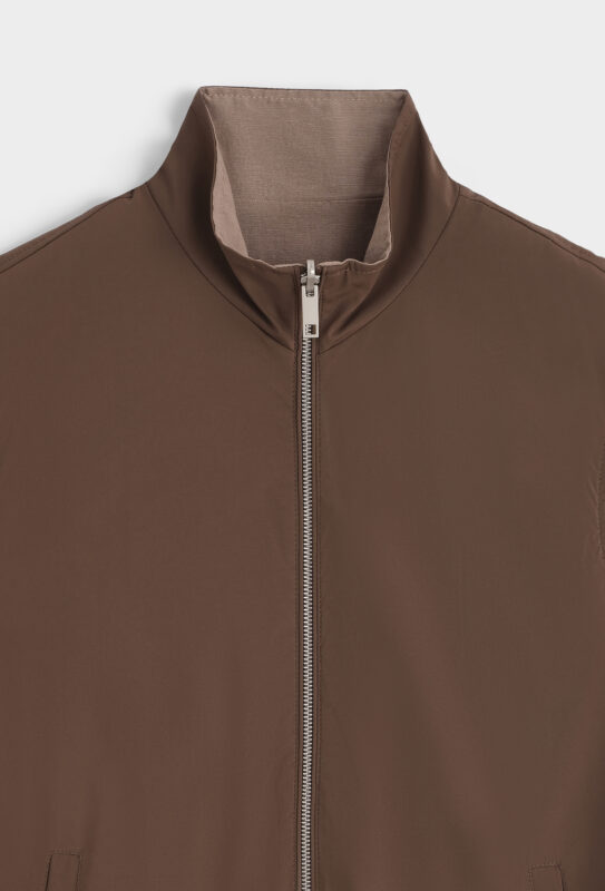 Linnen Reversible Bodywarmer - Choco