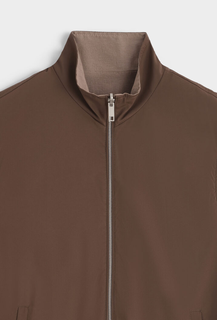 Linnen Reversible Bodywarmer - Choco