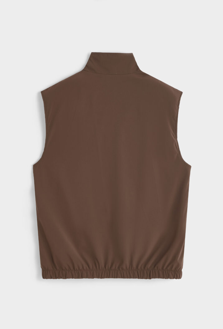 Linnen Reversible Bodywarmer - Choco