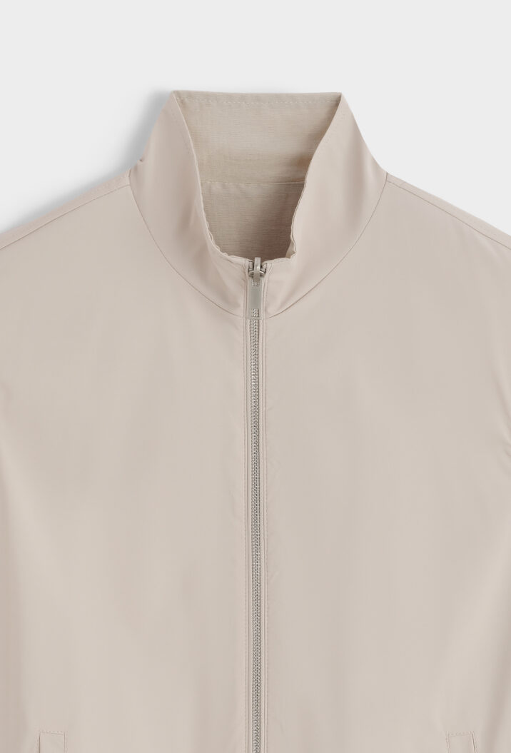 Linnen Reversible Bodywarmer - Taupe