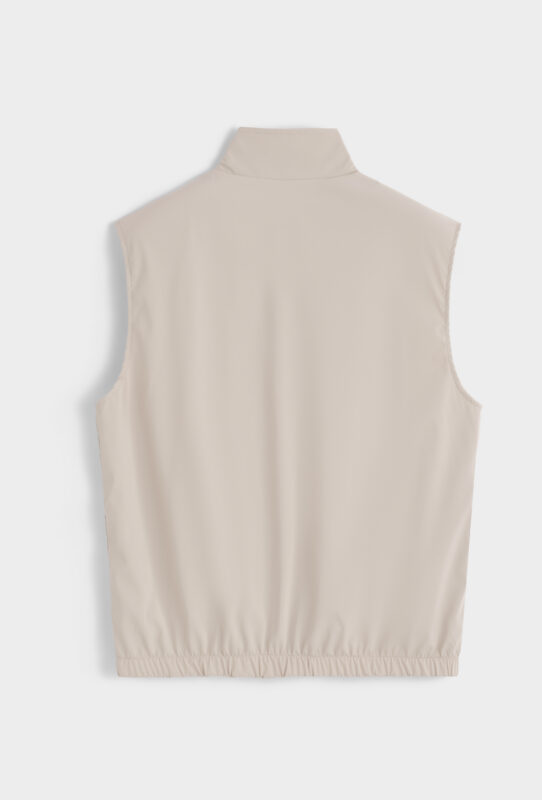 Linnen Reversible Bodywarmer - Taupe