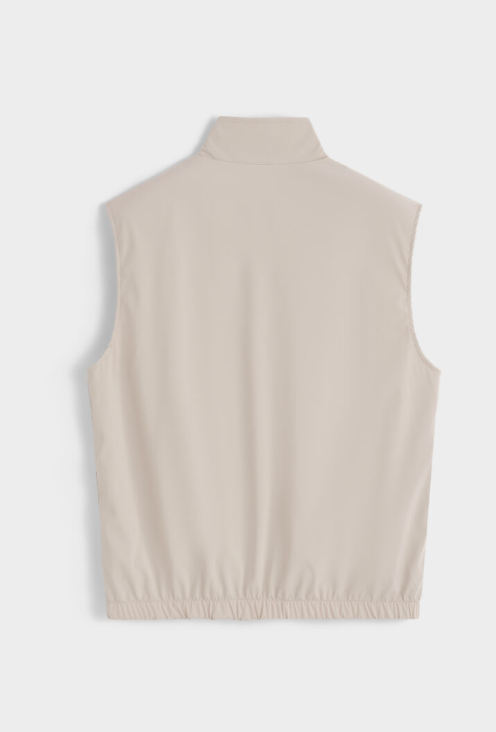 Linnen Reversible Bodywarmer - Taupe