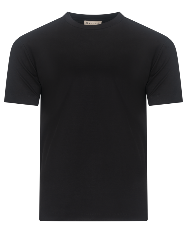 Double Mercerized Glans T-shirt - Black
