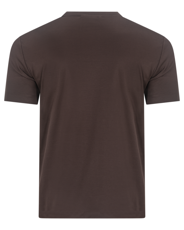 Double Mercerized Glans T-shirt - Dark Brown