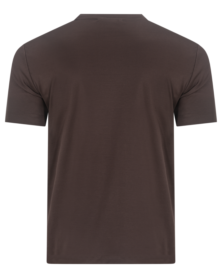 Double Mercerized Glans T-shirt - Dark Brown