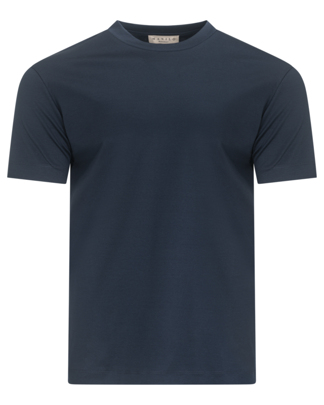 Double Mercerized Glans T-shirt - Navy