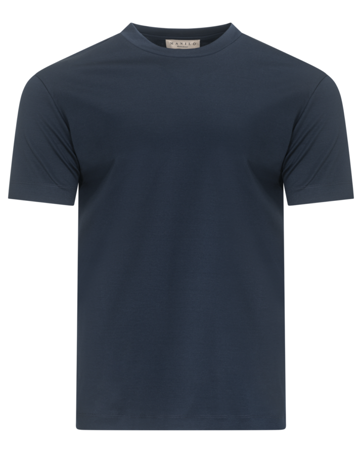 Double Mercerized Glans T-shirt - Navy