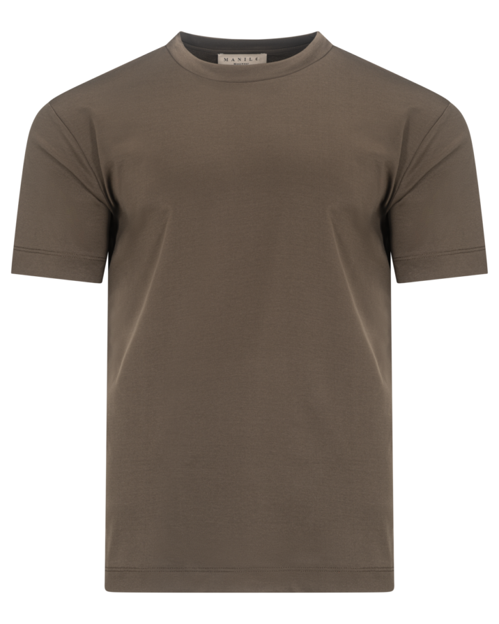 Double Mercerized Glans T-shirt - Coffee