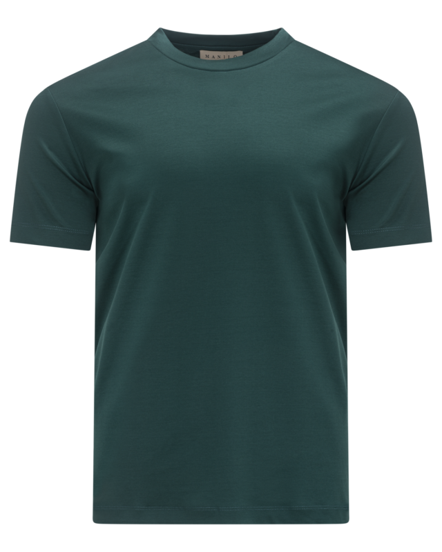 Double Mercerized Glans T-shirt - Petrol
