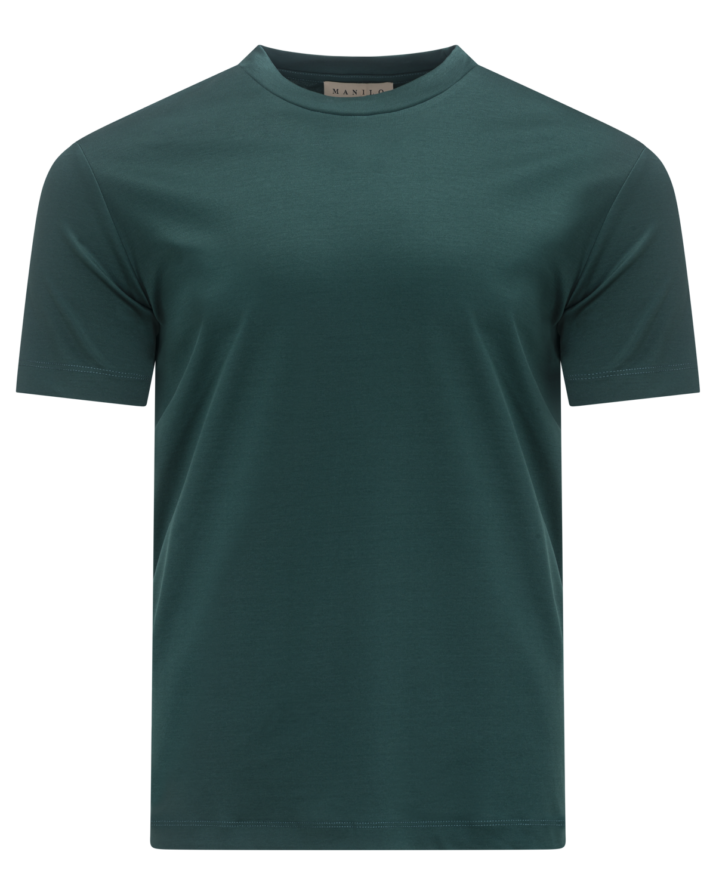 Double Mercerized Glans T-shirt - Petrol