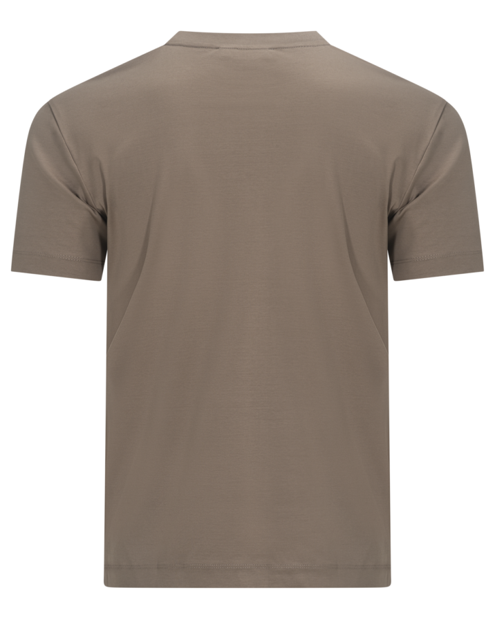 Double Mercerized Glans T-shirt - Taupe