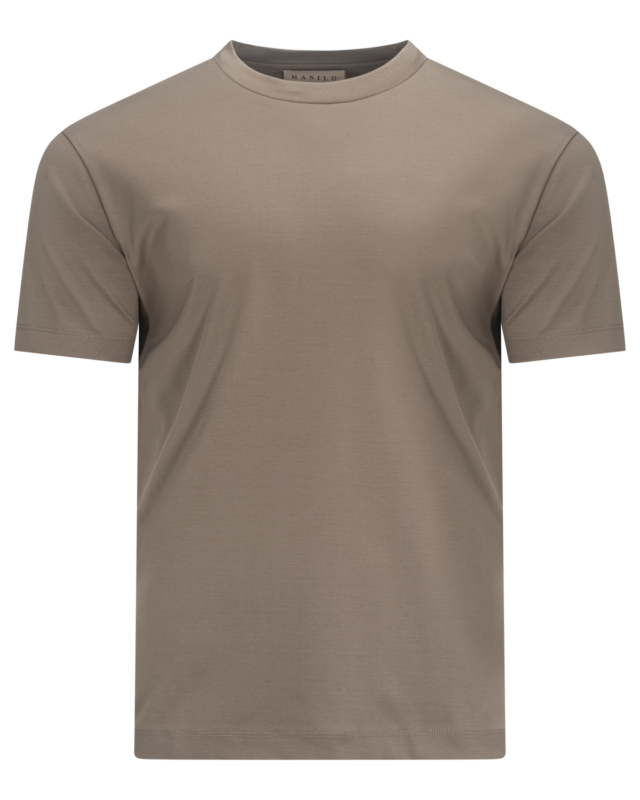 Double Mercerized Glans T-shirt - Taupe