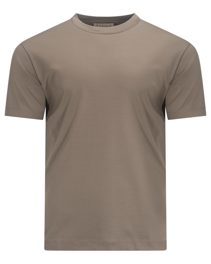 Double Mercerized Glans T-shirt - Taupe