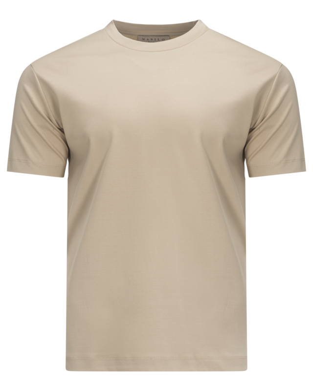 Double Mercerized Glans T-shirt - Beige