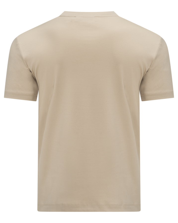 Double Mercerized Glans T-shirt - Beige