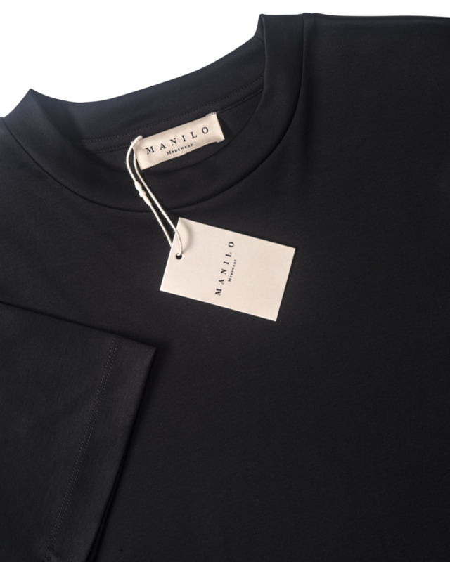 Double Mercerized Glans T-shirt - Black