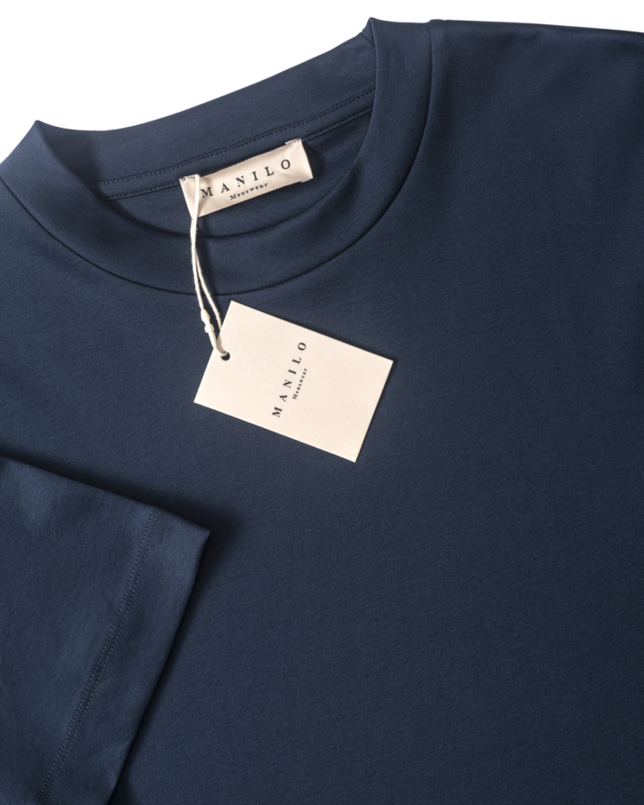 Double Mercerized Glans T-shirt - Navy