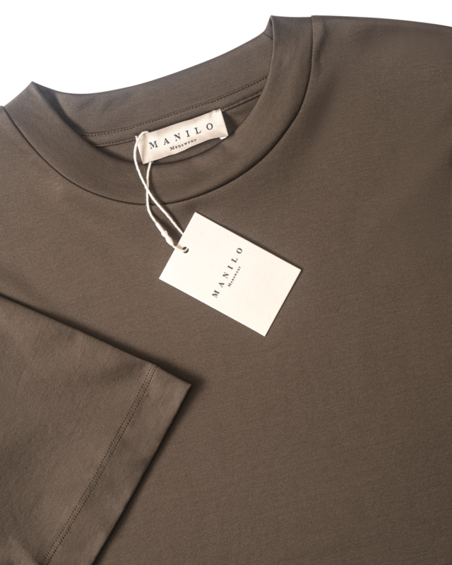 Double Mercerized Glans T-shirt - Coffee