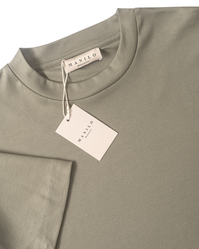 Double Mercerized Glans T-shirt - Light Green