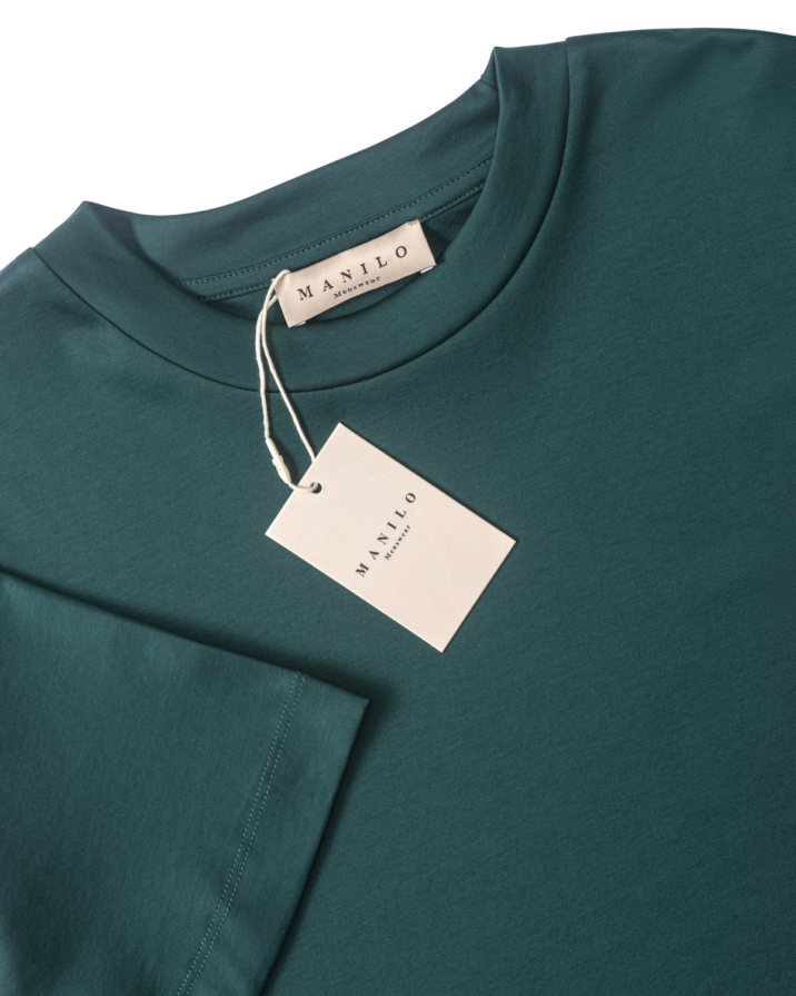 Double Mercerized Glans T-shirt - Petrol