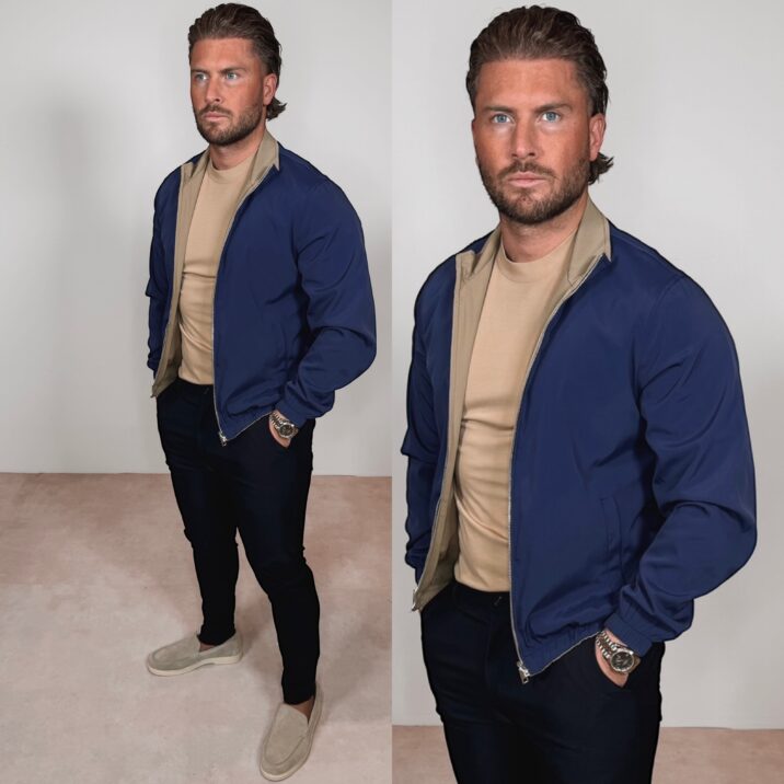 The New Reversible jacket - Navy/Camel