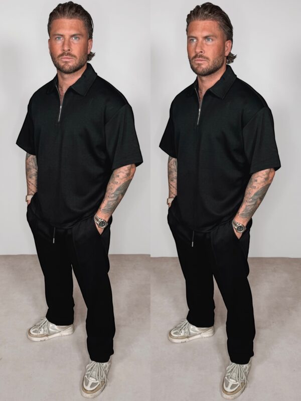 Oversized Shine Joggingsuit - Black