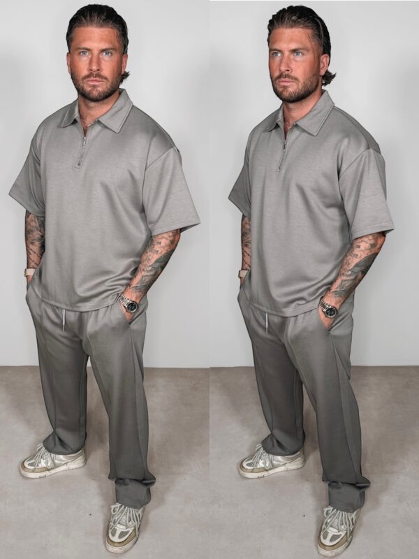 Oversized Shine Joggingsuit - Taupe