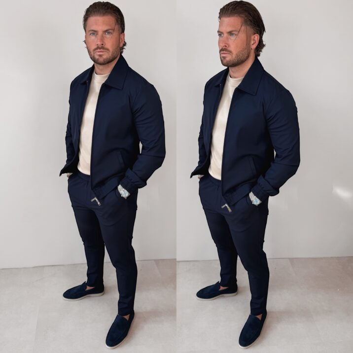 Premium Manilo Tech Suit - Navy
