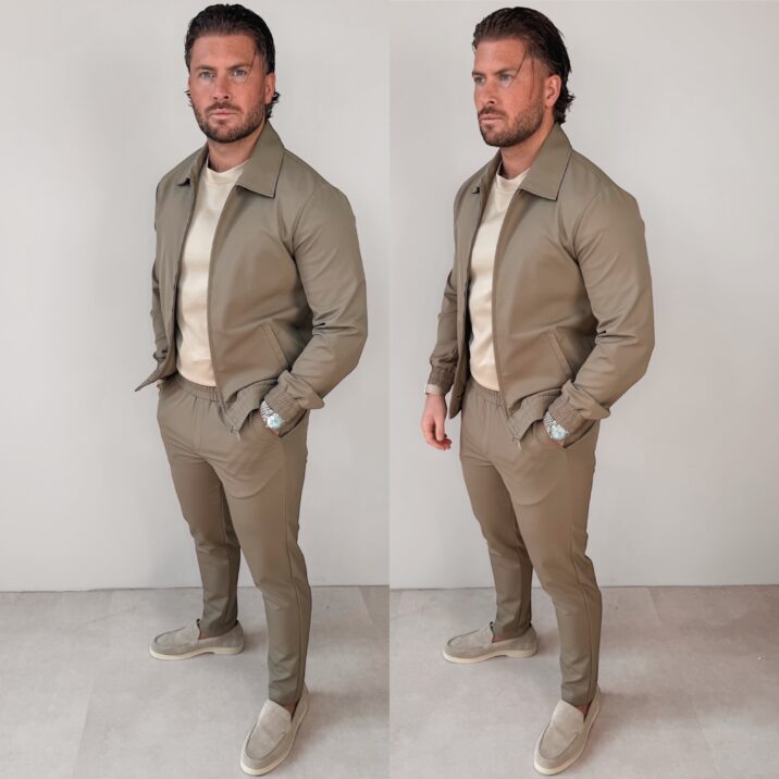 Premium Manilo Tech Suit - Taupe