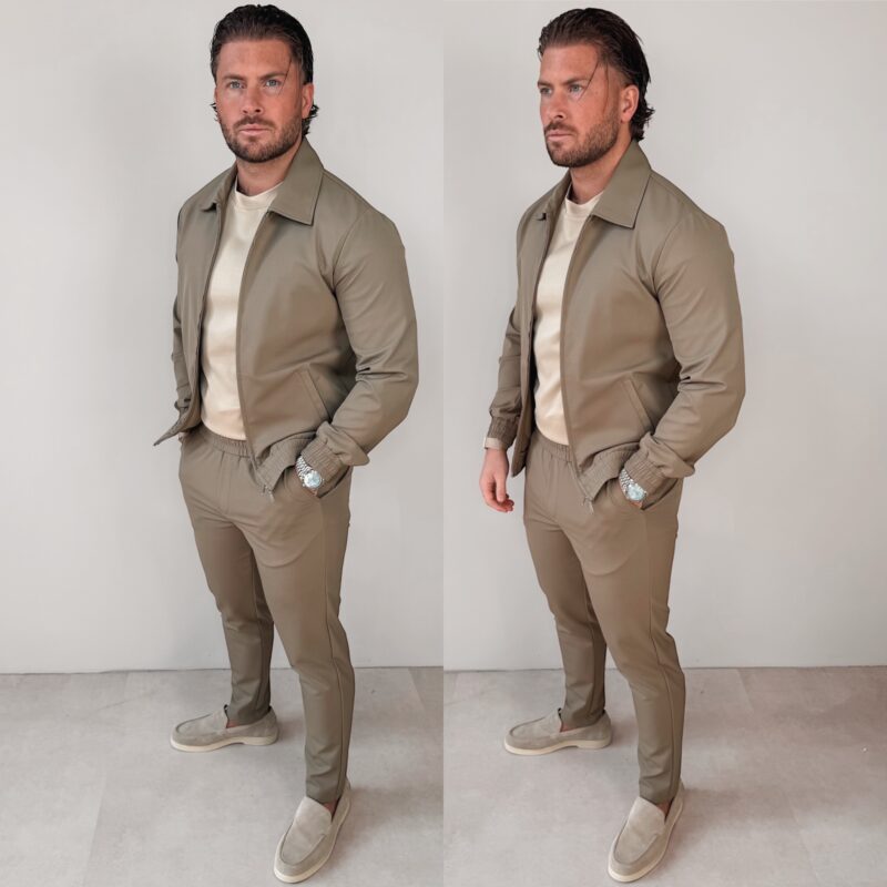 Premium Manilo Tech Suit - Taupe